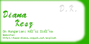 diana kesz business card